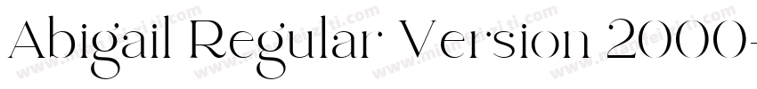 Abigail Regular Version 2000字体转换